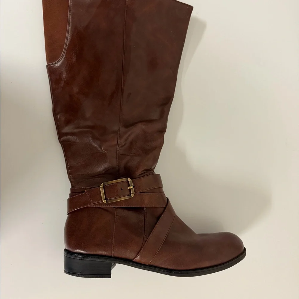 Life Stride Over-the-Knee‎ Brown Leather Boots